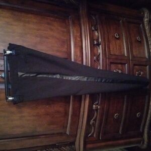 Black Label Women's Black Tuxedo Style Tapered Leg Low Rise Pant Size 4